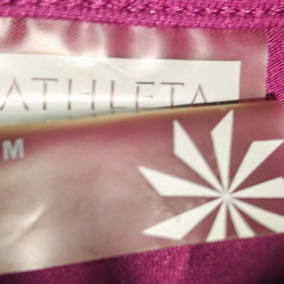 Cranberry faux wrap Athleta shirt - Picture 4 of 4